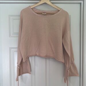 Mossimo Supply Co. Pink Cropped Sweatshirt
